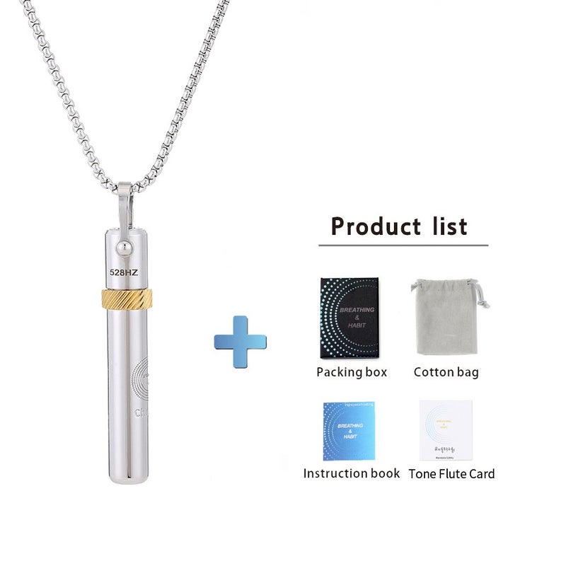 528Hz Frequency Vedic Sound Stress Relief Necklace with Rotating Meditation Pendant