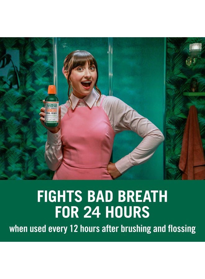 Therabreath غسول فم بنكهة النعناع من غابات المطر، خالي من الكحول، 16 أونصة سائلة (عبوتين) - Image 2