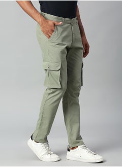 Dennis Lingo Men's Sage Tapered Fit Cargo Trousers - Durable Cotton, Full-Length  - Image 3