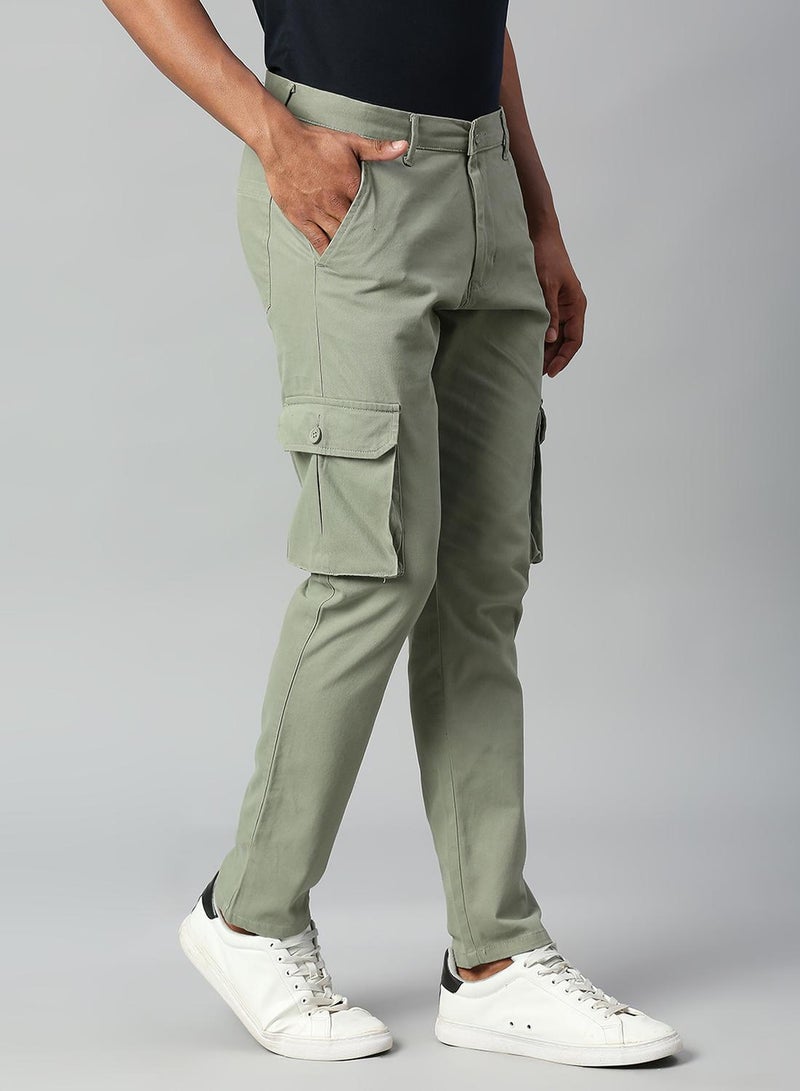 Dennis Lingo Men's Sage Tapered Fit Cargo Trousers - Durable Cotton, Full-Length  - Image 3