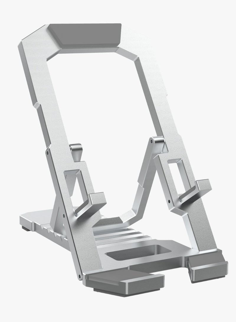 GREEN LION Fold Mate Phone Stand for 4–7" Devices / Dual Height Setting / Universal Compatibility / Compact and Lightweight / Adjustable Angle / Easy Mounting - Grey - Image 1