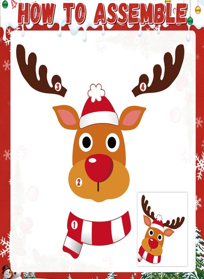 Lonfliness Christmas Bulletin Board Decoration Set Classroom Decoration Oh Deer Bulletin Board Reindeer ELK Snowflake Paper Cutouts for Kids Xmas Winter Holiday School Home Chalkboard Wall Decor - Image 4
