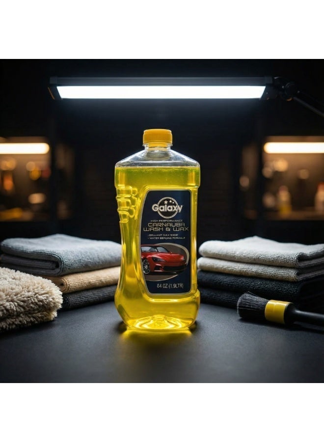 Galaxy Carnauba Wash & Wax Car Shampoo, 64 oz (1.9 L) – High Performance Foaming Cleaner with Brilliant Wax Shine & Water Beading Formula, Safe for Clear Coat - Image 5