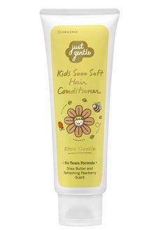 Just Gentle Kids Organic Conditioner - 90% Natural Ingredients, Hydrating Shea Butter, Frizz-Free, Smooth & Silky Hair, 190ml  - Image 1