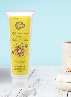 Just Gentle Kids Organic Conditioner - 90% Natural Ingredients, Hydrating Shea Butter, Frizz-Free, Smooth & Silky Hair, 190ml  - Image 4