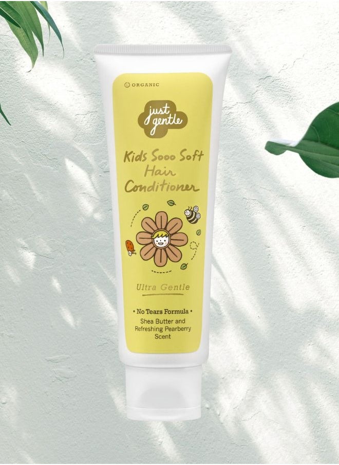 Just Gentle - Kids Organic Conditioner - 90% Natural Ingredients, Hydrating Shea Butter, Frizz-Free, Smooth & Silky Hair, 190ml - Image 1