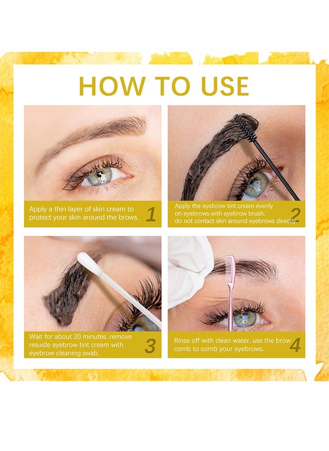 ibcccndc Eyelash And Brow Tint Dye , Instant Eyebrow Brown Hair Color Kit Voluminous Coloring For Lash And Brow Perfect Partner For Lash Perm Lift Lamination Treatment, Quick Results (Chestnut Brown)-5g#2  - Image 4