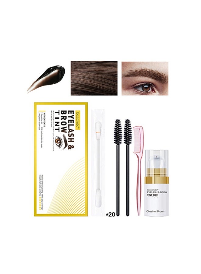 ibcccndc Eyelash And Brow Tint Dye , Instant Eyebrow Brown Hair Color Kit Voluminous Coloring For Lash And Brow Perfect Partner For Lash Perm Lift Lamination Treatment, Quick Results (Chestnut Brown)-5g#2 - Image 1