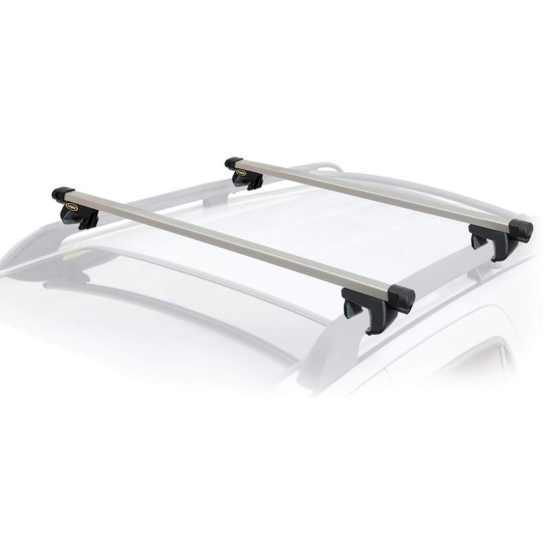 CargoLoc 2-Piece 60" Collapsible Aluminum Roof Top Cross Bar Set â€“ Fits Maximum 55â€ Span Across Existing Raised Side Rails with Gap â€“ Features Keyed Locking Mechanism - Image 1