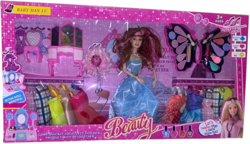 3A Girls Doll with accessories And Makeup - Multi Color