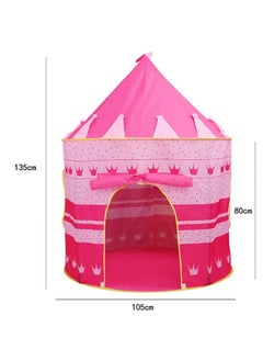 Generic Pink Castle Shape Portable Play Tent  - Image 3