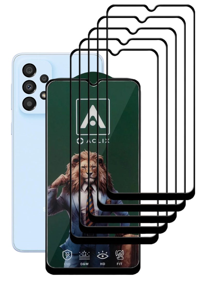 ACLIX 5 Pieces Antistatic ESD Dustproof Premium Quality High Definition Tempered Glass Screen Protector Designed For Samsung Galaxy A335G - Image 1