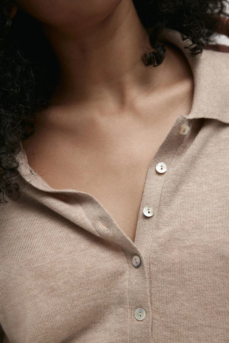 H&M Cashmere-Blend Polo Shirt