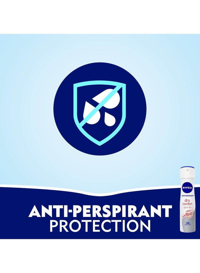 Nivea Antiperspirant Spray Dry Comfort Quick Dry Pack of 3 - Image 5