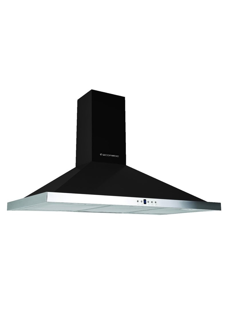 Ecomatic Ecomatic Chimney Pyramid Hood, 60 cm, Black and Stainless Steel - H66IBKD 