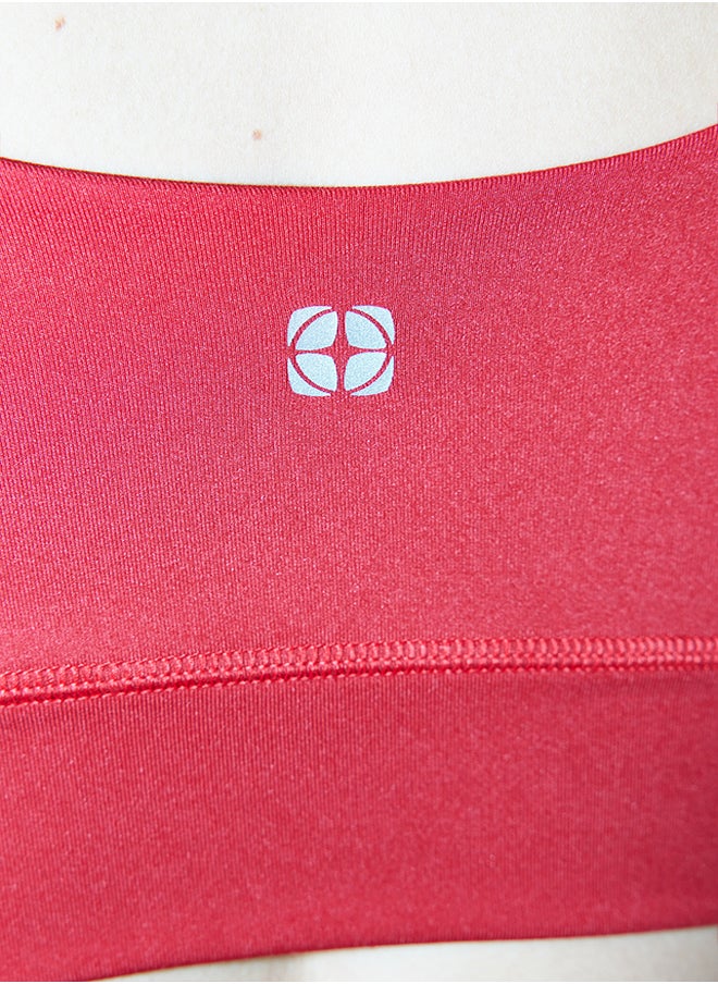trendyol - Red Brushed Soft Fabric Supported/Shaping Printed Knitted Sports Bra THMSS24SS00008 - Image 1