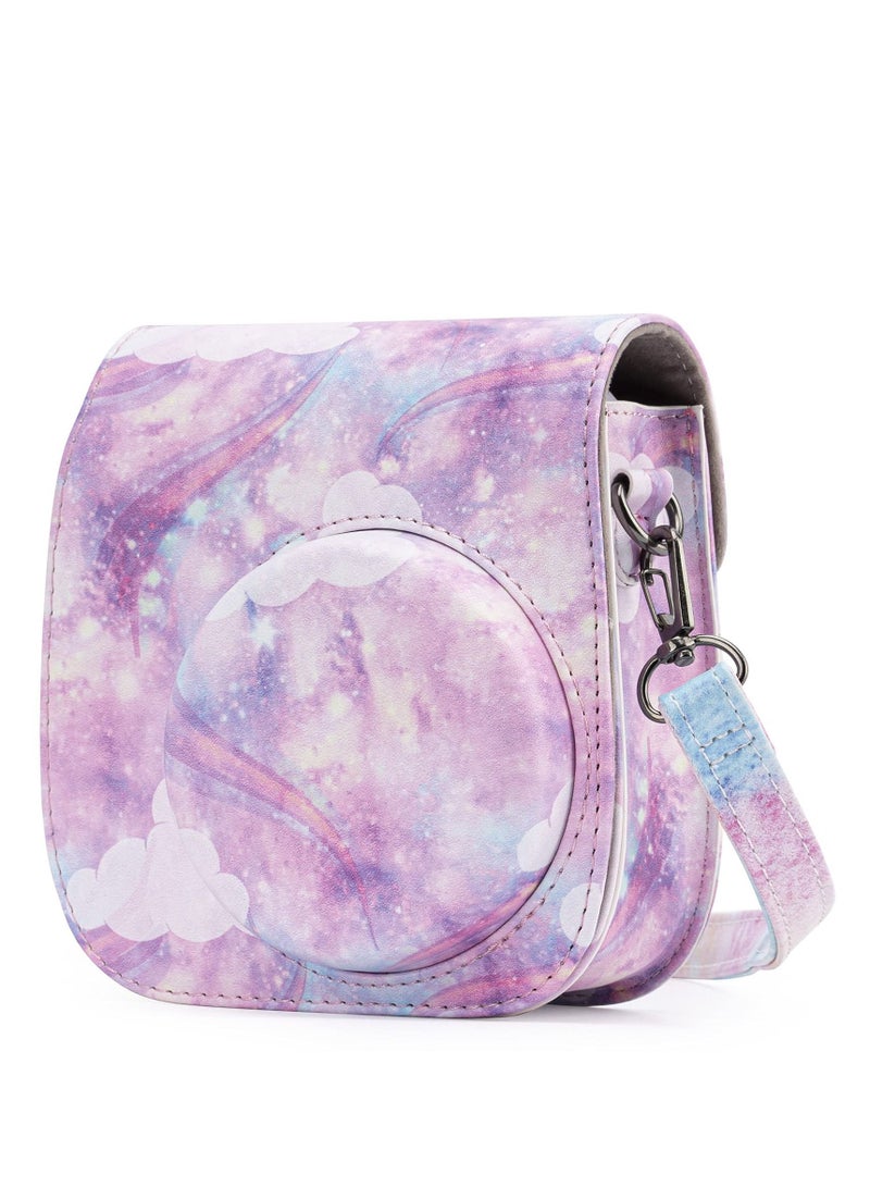 SYOSI Protective & Portable Case Compatible with fujifilm instax Mini 11/ 9/ 8/ 8+ Instant Film Camera with Accessory Pocket and Adjustable Strap (Starry sky Pink) - Image 1