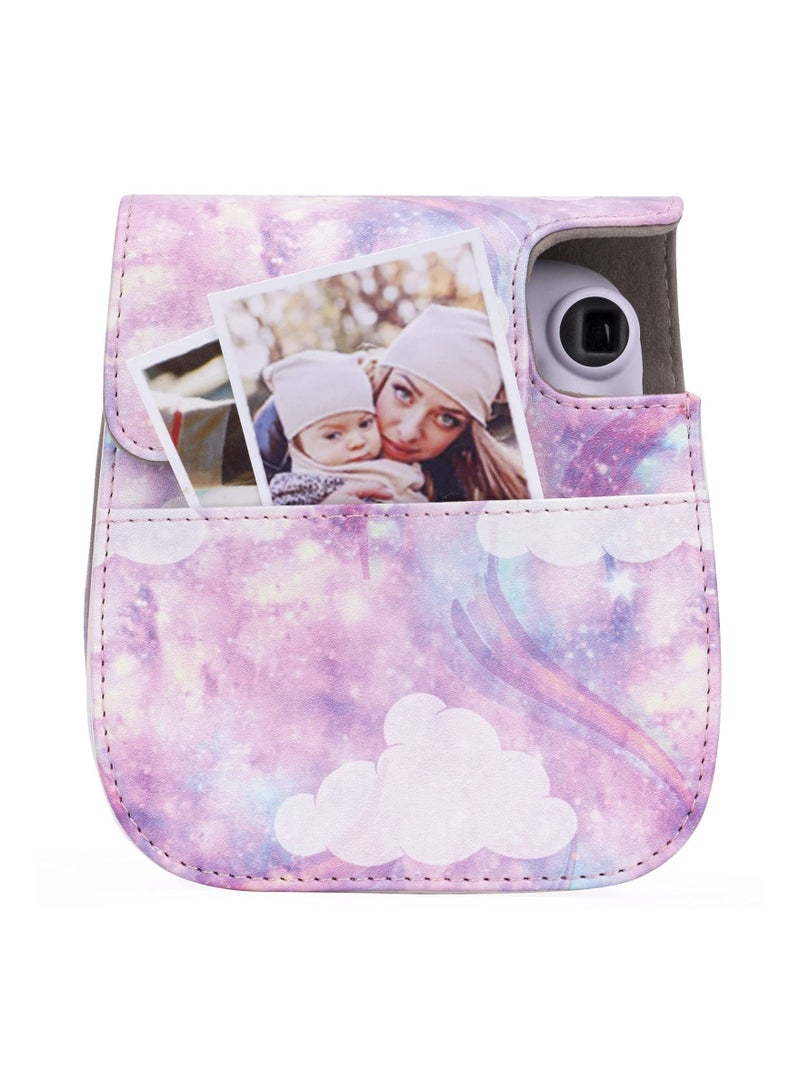 SYOSI Protective & Portable Case Compatible with fujifilm instax Mini 11/ 9/ 8/ 8+ Instant Film Camera with Accessory Pocket and Adjustable Strap (Starry sky Pink) - Image 2