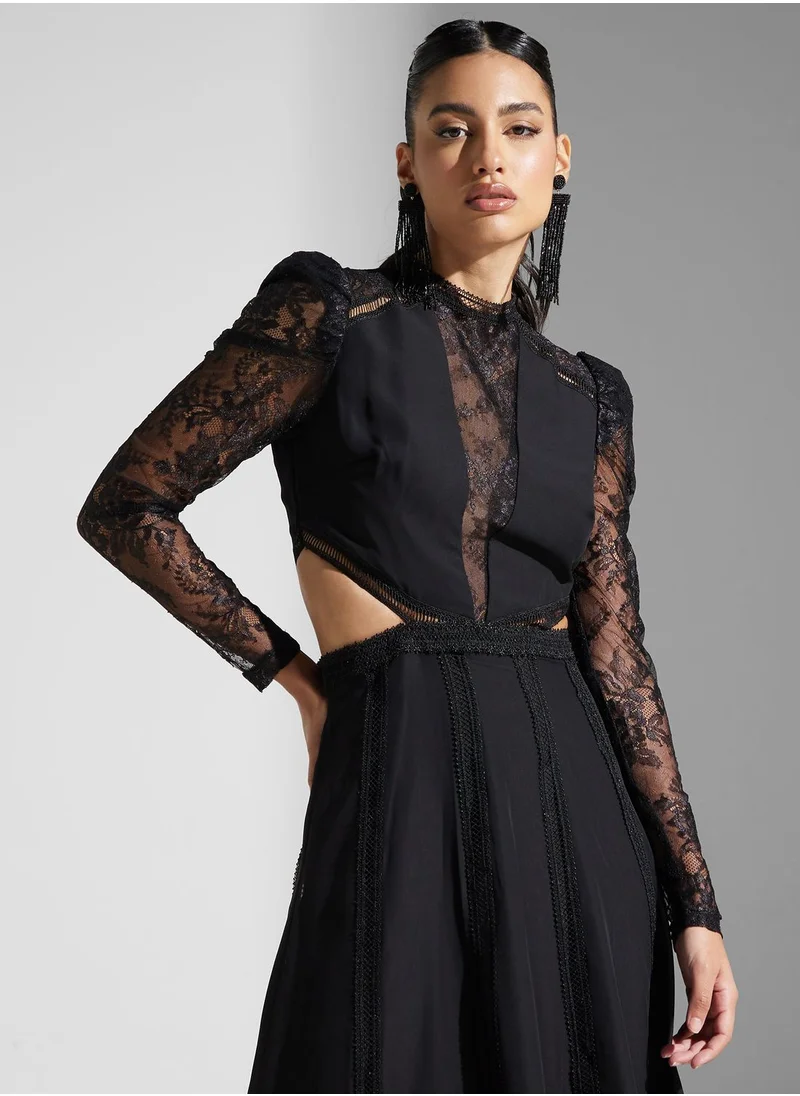 True Decadence V-Neck Pleated Dress