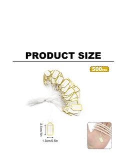 Y&D 500 Pcs Jewelry Price Tags with String Attached, Paper Labels, Display Clothing Label, Writable Price, Marking Strung Elastic and Reinforced Eyelet, Gold  - Image 3
