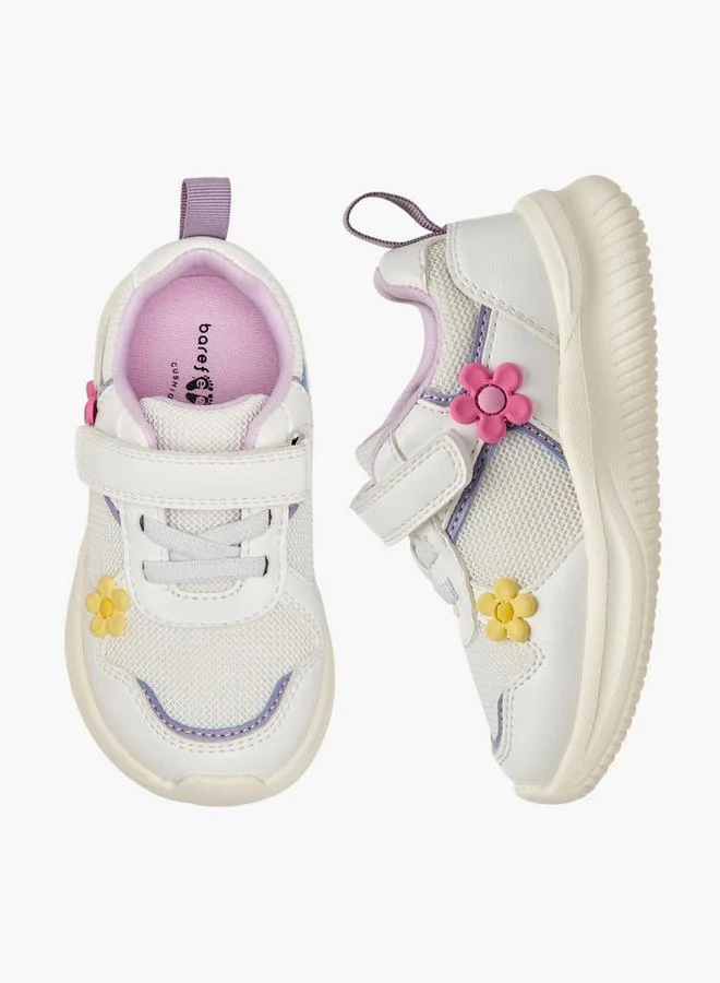 بيرفيت Girls Floral Embellished Hook & Loop Sneakers