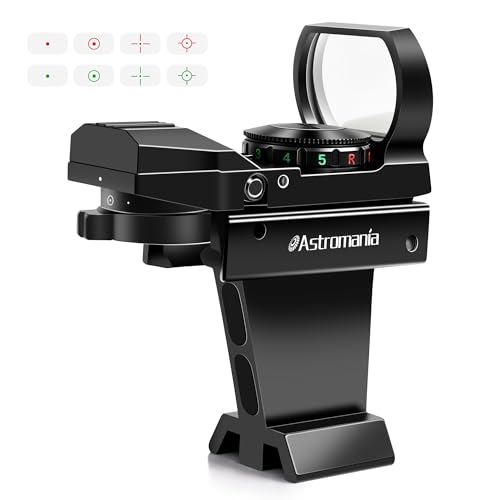 Astromania Red Dot Finderscope for Telescope Deluxe Finder, StarPointer Red Dot Sight Metal Reflex Finder Scope for Astronomical Telescope - Red Dot Viewfinder Finderscope with Dovetail Finder Bracket - Image 1