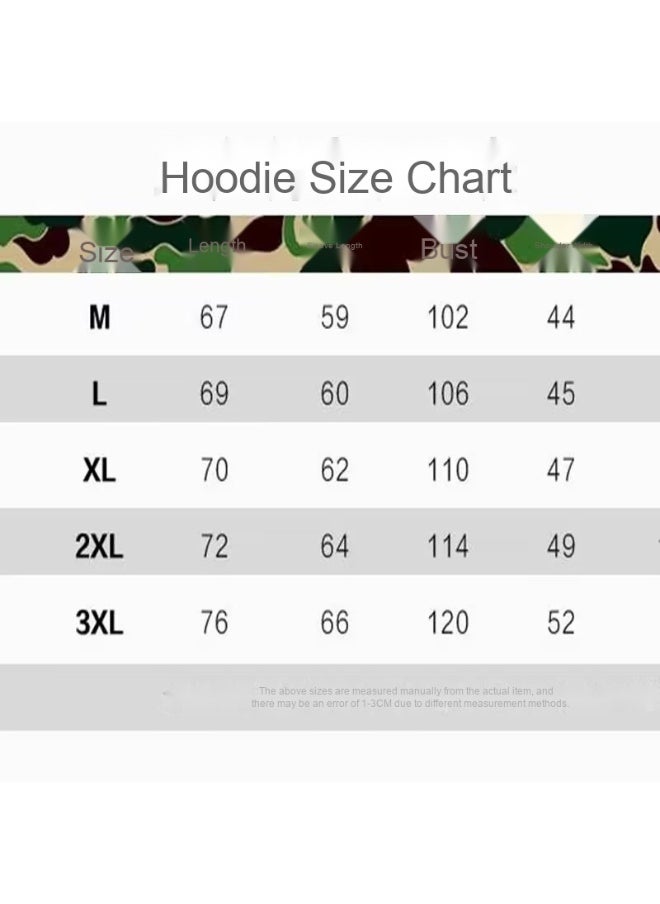 NIBEMINENT - Classic Camouflage Shark Hoodie Cardigan Zipper Embroidered Jacket for Men and Women - Image 1