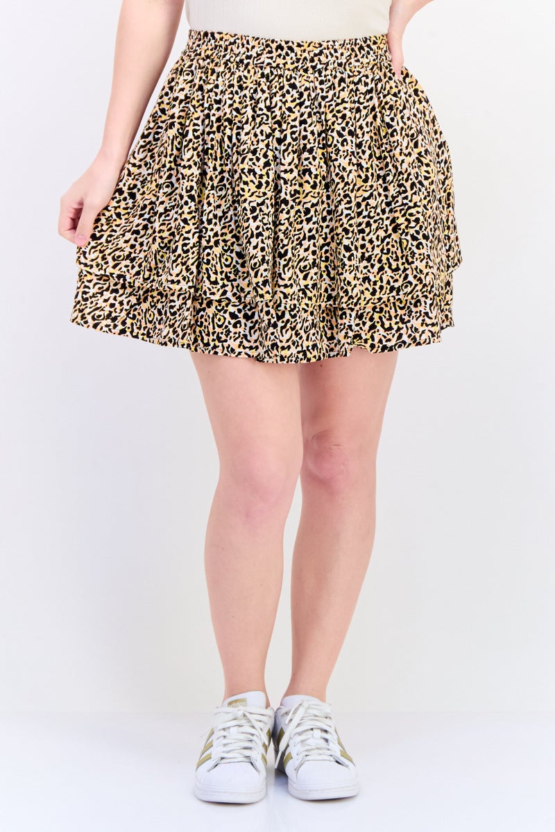 Hurley Women Sportswear Fit Allover Print Outdoor Mini Skirt, Multicolor  - Image 1