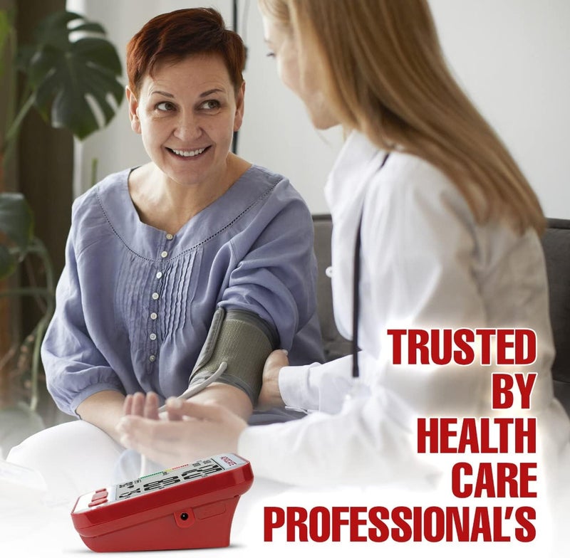 advocate Digital High Blood Pressure Monitor for Home Use Automatic Readings for Upper Arm Fit Records Data for up to 2 Separate People BP Cuff Machine Extra Large - Image 3