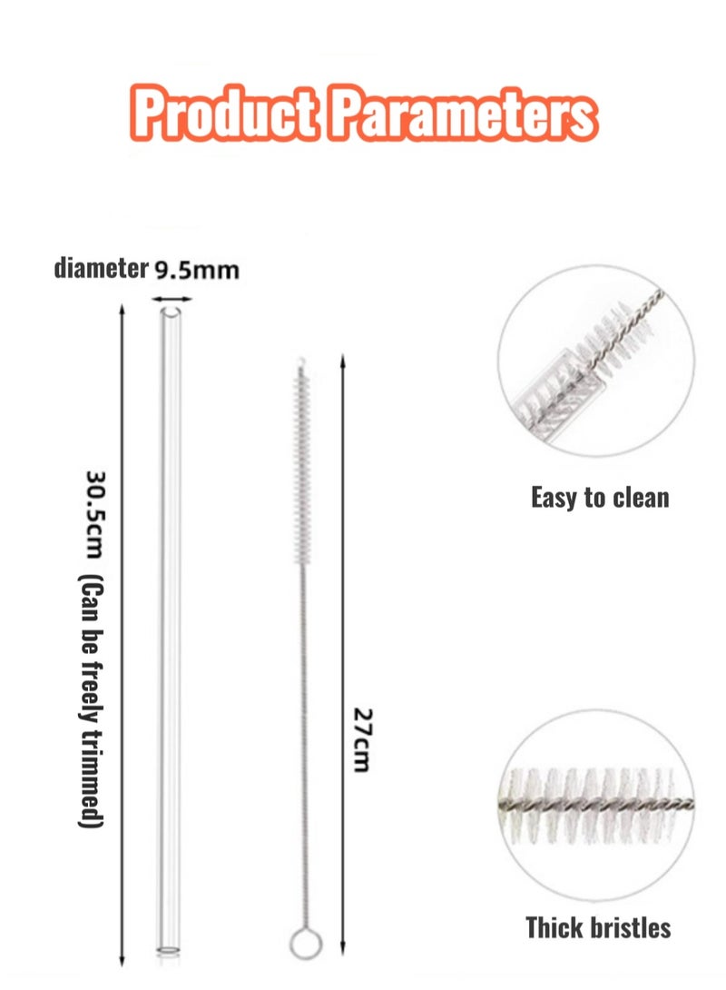 Stanley 1 transparent Tritan food grade drinking straws, suitable for Stanley 40 oz and 30 oz tumbler, Also Suitable for Hot Tea, Juice, and Coffee - 12 Inches Long with 1 Cleaning Brushes - Image 4