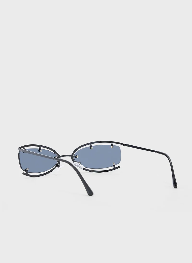 Seventy Five Casual Semi-Oval Sunglasses