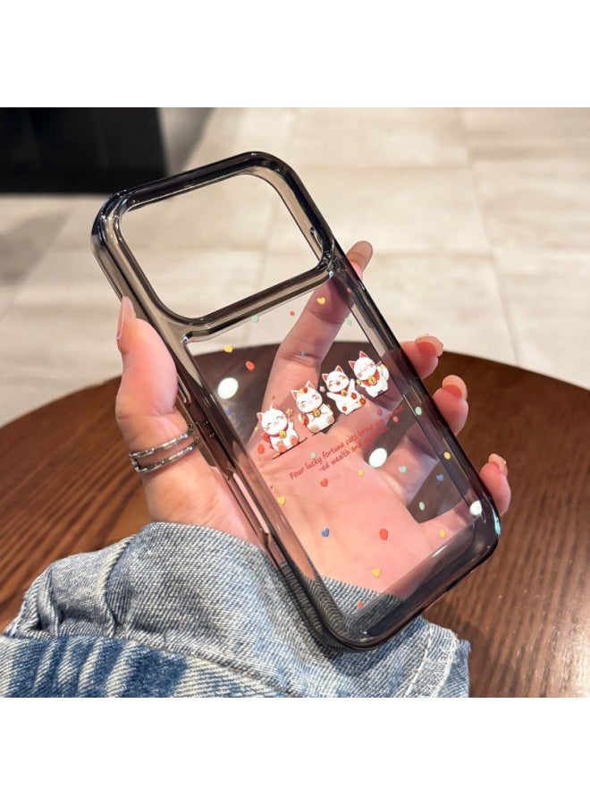 Cute Lucky Cat Suitable For Iphone 17 Pro Phone Case, Space Case, Simple Style, Apple 17 Cartoon Cute