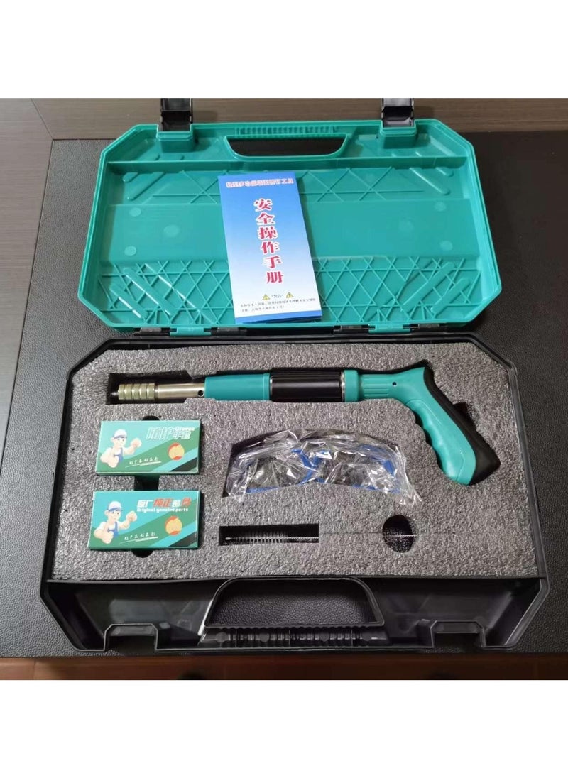 Generic - Steel Nails Gun Tool, Nail Shooting Machine with 40 Round Nails for Penetrate Concrete Wall, Mini Nail Gun Water and Electricity Or Elevator Cable Ducts Can Be Installed, Decorate Home Tools. - Image 1