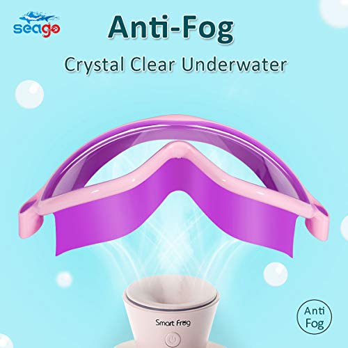 Seago Kids Goggles for Swimming 2 Pack No Leaking AntiFog Outer Eye Fit with Wide View UV Protection Crystal Clear Watertight Swim Goggles with nose cover Suitable for Children Youth Boys Girls Age 3 to 14 - Image 3