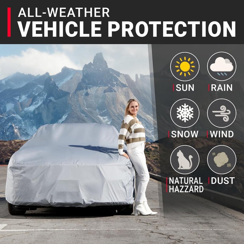 iCarCover غطاء سيارة iCarCover الفاخر لسيارة فيات 124 سبايدر 2017-2020 - حماية مقاومة للماء لجميع الأحوال الجوية - Image 2