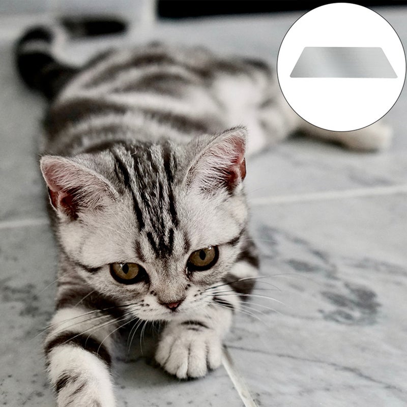 🐾 حصيرة تبريد للحيوانات الصغيرة والأرانب 20 سم ألمنيوم فضي للاستخدام الصيفي 4 قطع ماصة للحرارة - Image 2
