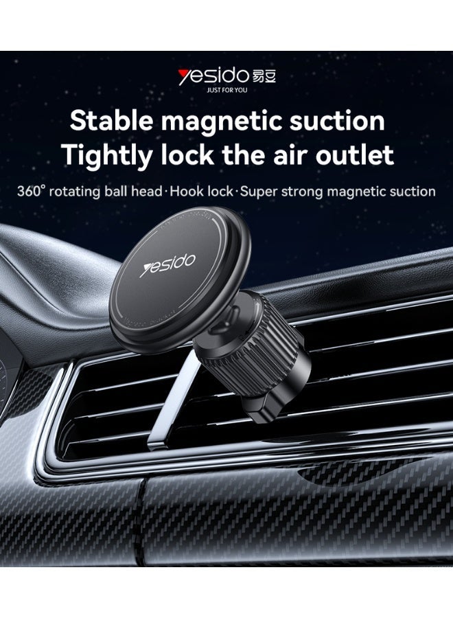 Yesido C252 360Â° Rotation Magnetic Car Phone Holder with Barb Lock for Air Outlet - Image 2
