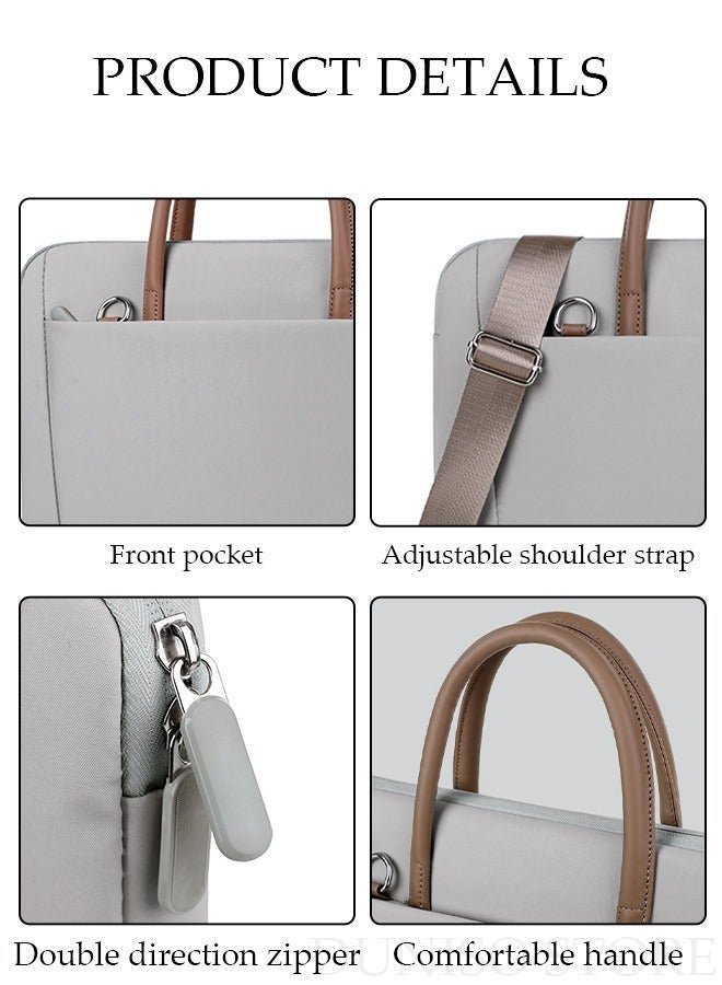 DUNISO 14 Inch Laptop Bag Lightweight Computer Bag Travel Business Briefcase Water Resistance Shoulder Messenger Bag Crossbody Bag for Men and Women Work Office - Image 2