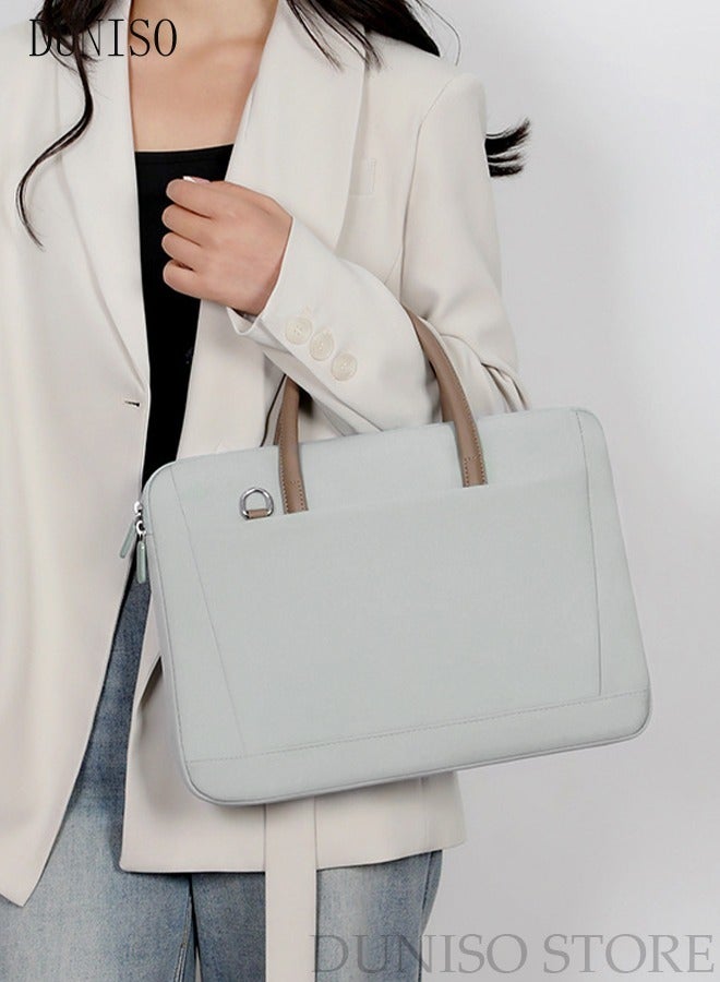 DUNISO 14 Inch Laptop Bag Lightweight Computer Bag Travel Business Briefcase Water Resistance Shoulder Messenger Bag Crossbody Bag for Men and Women Work Office - Image 5