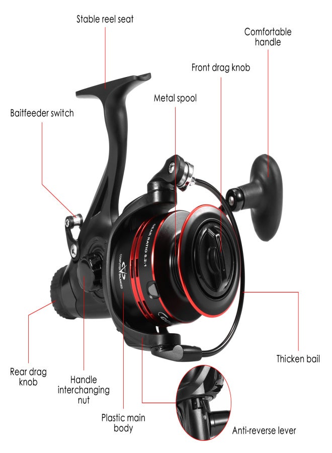 COONOR 9+1 BB Smooth Fishing Reels Lightweight Spinning Fishing Reel with Spare Plastic Spool Fishing Tackle - Image 2