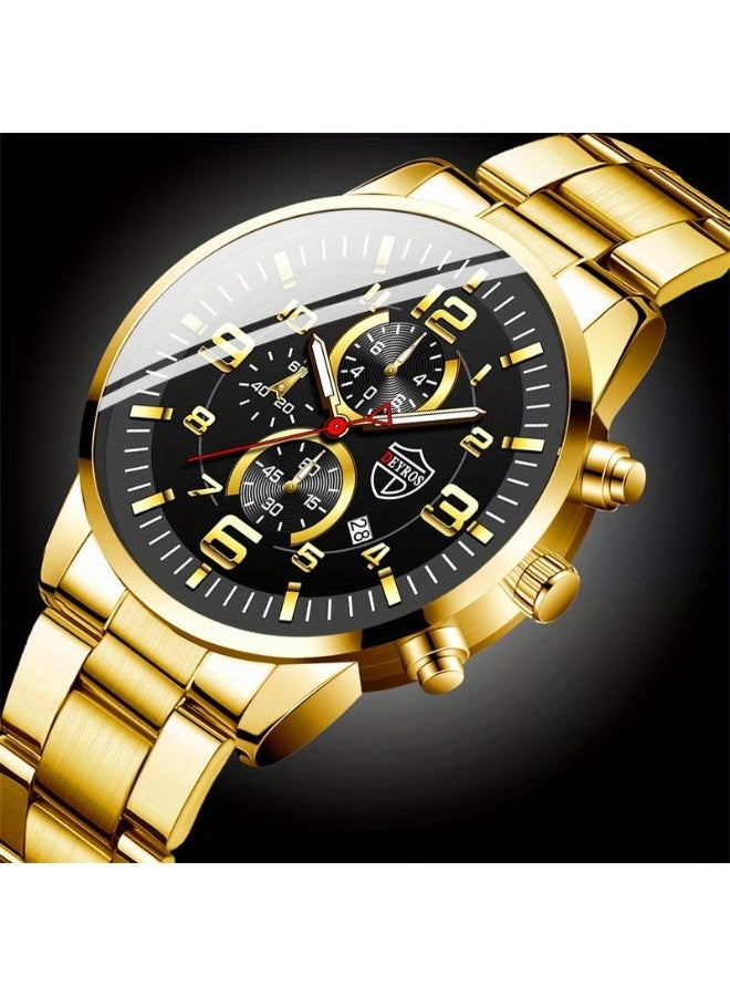 ديروس ساعة يد كوارتز للرجال، إطار ذات مقياس رقمي طابع أنيق وعملي في التصميم - Image 4