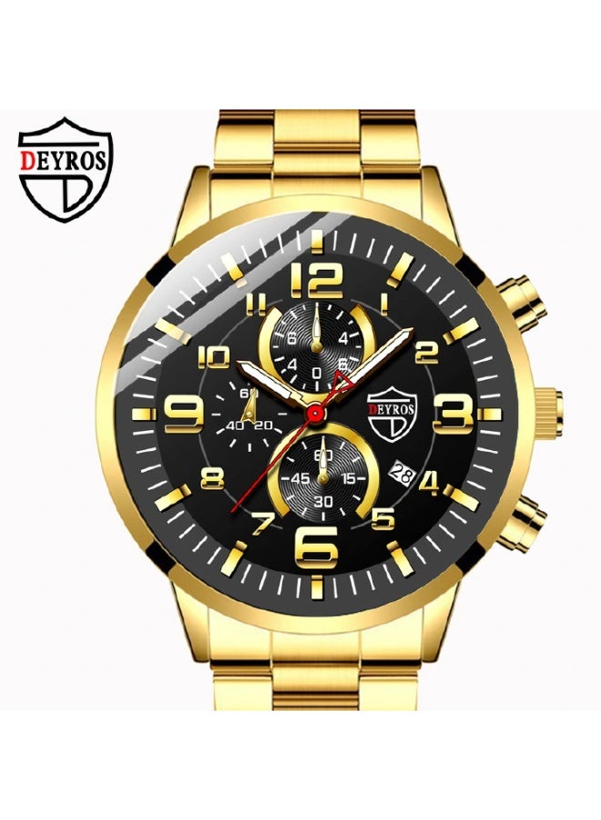 ديروس ساعة يد كوارتز للرجال، إطار ذات مقياس رقمي طابع أنيق وعملي في التصميم - Image 3