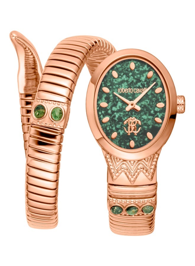 roberto cavalli روبرتو كافالي RC5L104M0045 - ساعة كوارتز نسائية من الفولاذ المقاوم للصدأ 3 عقارب - Image 1