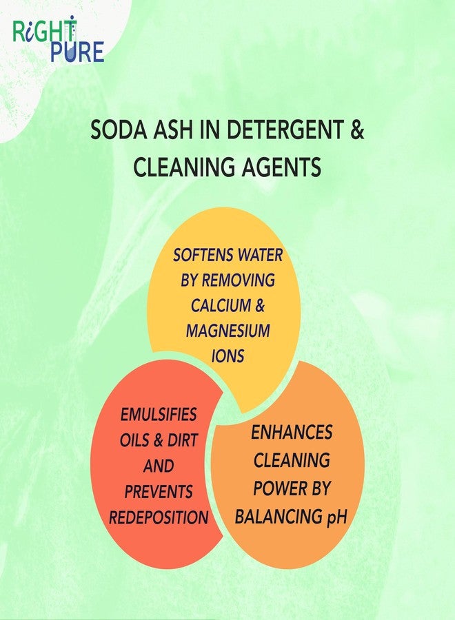 RIGHTPURE® Washing Soda | Soda Ash Light Powder | Detergent Booster for Laundry & Household Cleaning | Multipurpose Stain Remover & Water Softener | 350 gm - Image 3