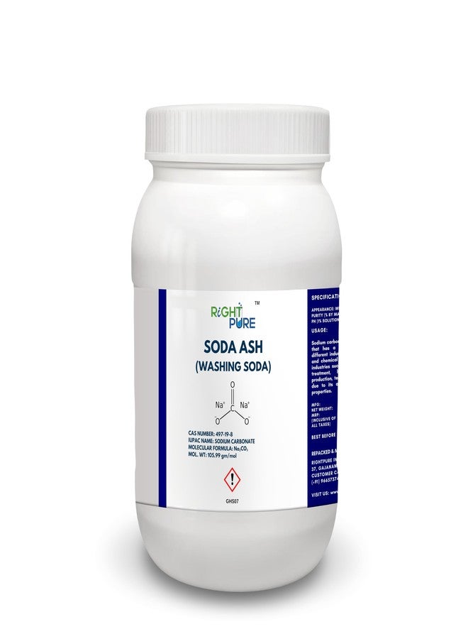 RIGHTPURE® Washing Soda | Soda Ash Light Powder | Detergent Booster for Laundry & Household Cleaning | Multipurpose Stain Remover & Water Softener | 350 gm - Image 1