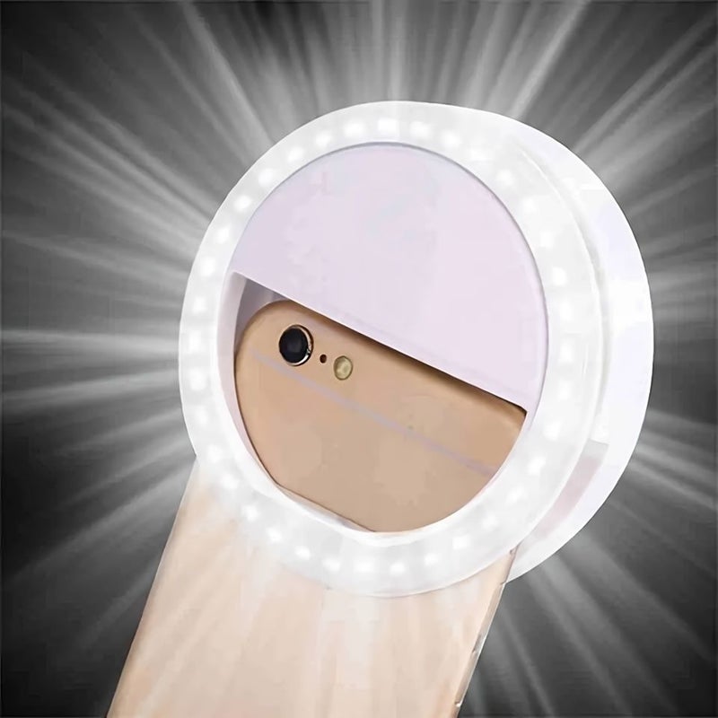 Black LED Ring Fill Light for Phone Live Streaming Video Selfie Makeup Beauty - Image 1