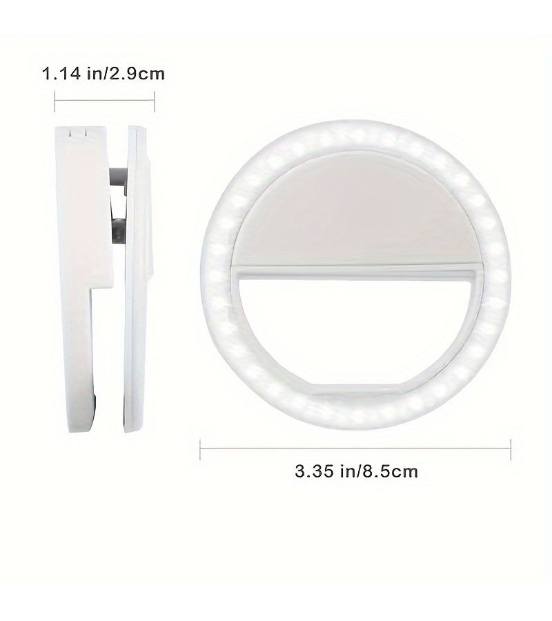 Black LED Ring Fill Light for Phone Live Streaming Video Selfie Makeup Beauty - Image 2