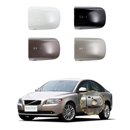Goholy Car Door Handle Cover Cap Compatible with Volvo 0716 S800410 S400917 XC600816 XC700815 V701013 C300613C700512 V50 39998270 Door Key Cover Handle Accessories Lock Cap Black - Image 1
