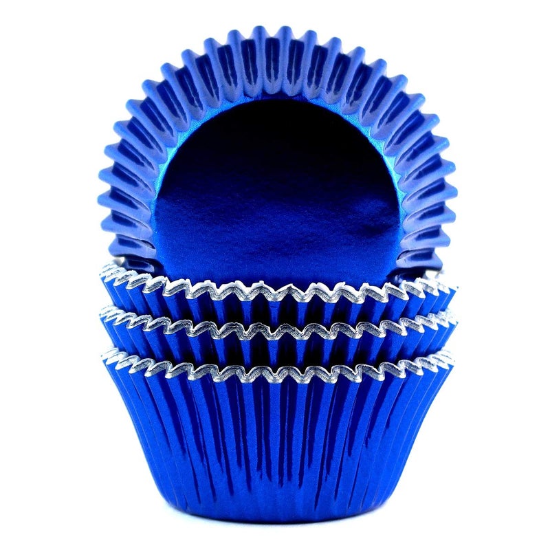 Eoonfirst Foil Cupcake Liners Standard Baking Cups 100 Pcs Navy Blue