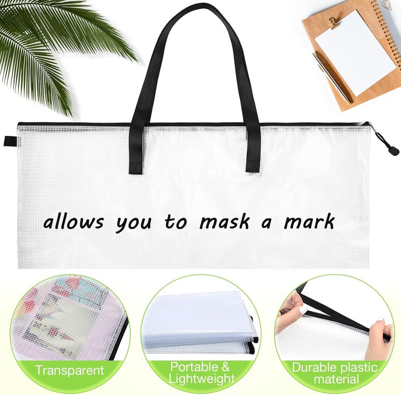 Saintrygo 10 Pcs Art Portfolio Bag 19 x 25 Inches Artist Supply Organizer with Zipper and Handle 9 x 13 Inches Storage Supplies Pencil Bags for Large Posters Artwork Poster Scrapbook Bulletin Board - Image 4
